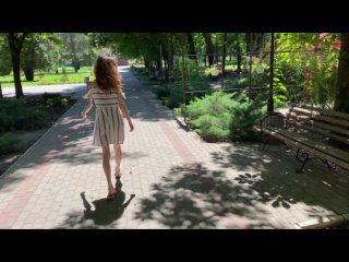 ukrainian woman decided to take a walk in the park without panties